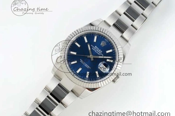 MiroTime 0224 DateJust 41 126334 NTF 1:1 Best Edition 904L Steel Blue Stick Dial on Oyster Bracelet VR Durable 2280